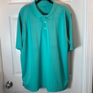 PGA Tour Performance Wear Golf Shirt Size XXL Polo Green Short Sleeve
